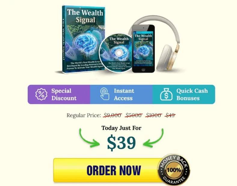 The Wealth Signal digital program pricing details on official website